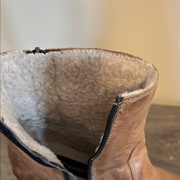 Hush Puppies Brown Leather Heeled Boots - Picture 6 of 12